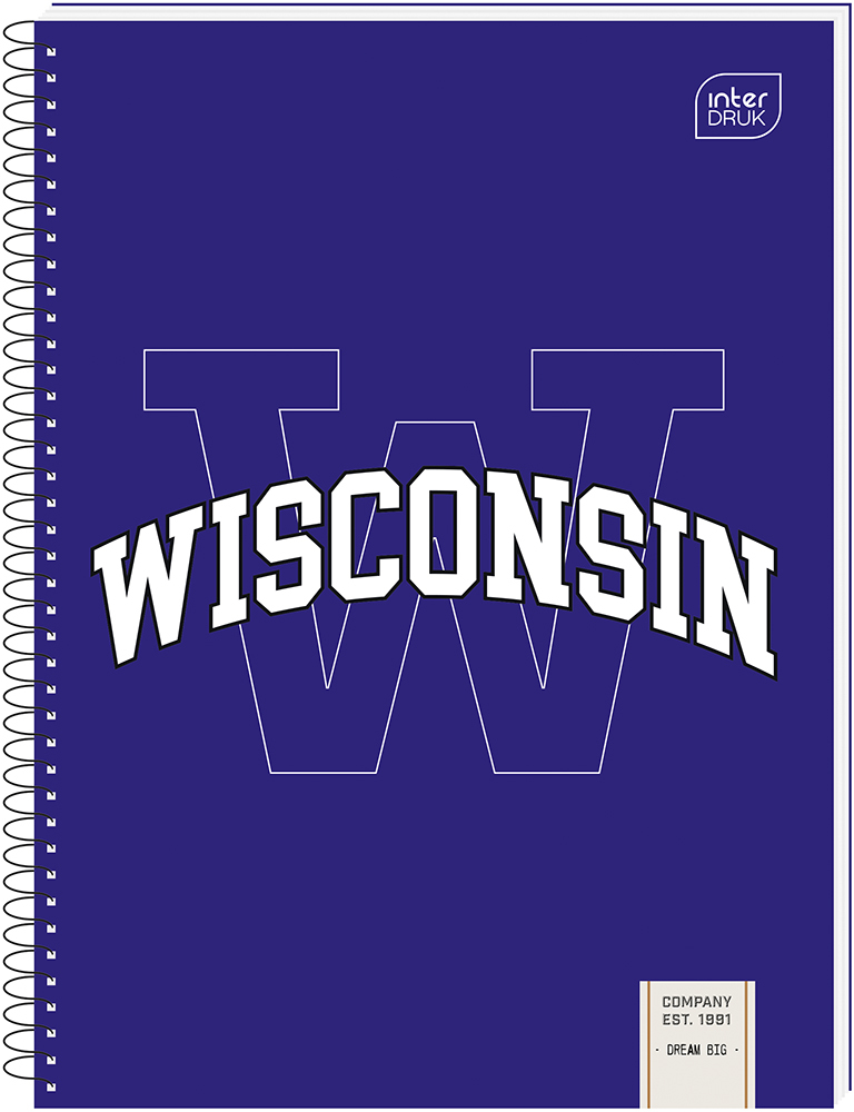 Kołonotatnik Interdruk, A4, w kratkę, 50 kartek, mix wzorów