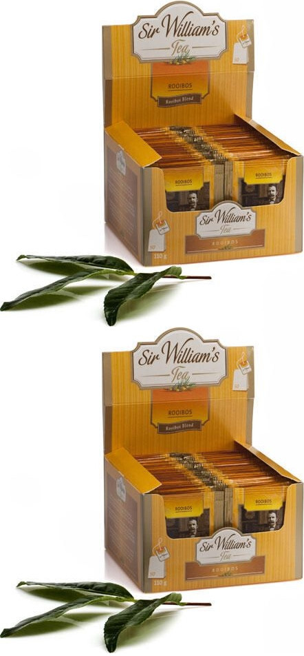 2x Herbata Rooibos w torebkach Sir William's Tea, 50 sztuk x 2.2g