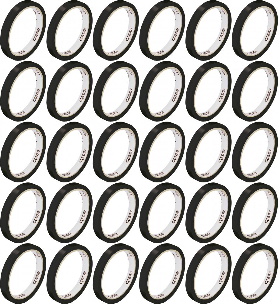 36x Taśma pakowa Grand, 12mmx50m, czarny