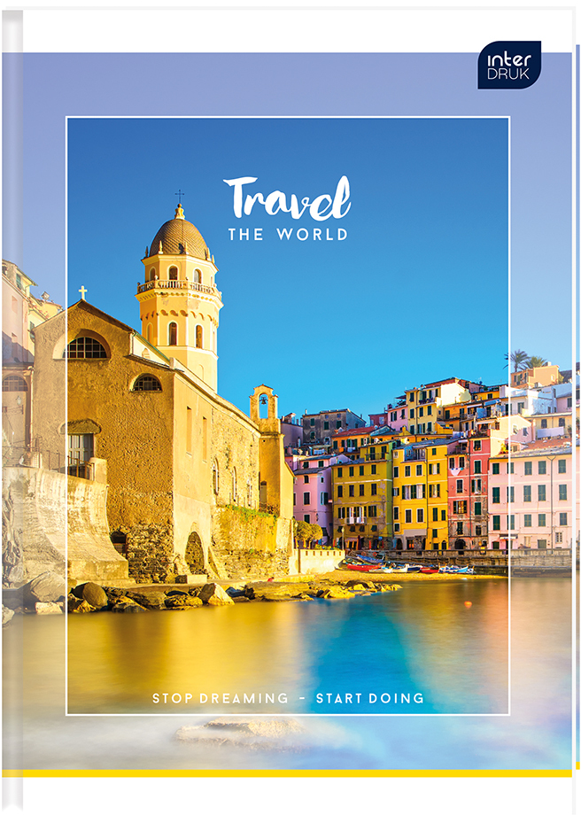 Brulion w kratkę Interdruk, B5, twarda oprawa, 160 kartek, mix wzorów