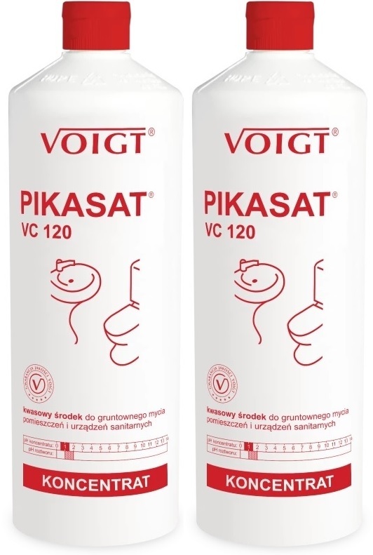 2x Środek do gruntownego czyszczenia sanitariatów Voigt Pikasat VC 120, 1l