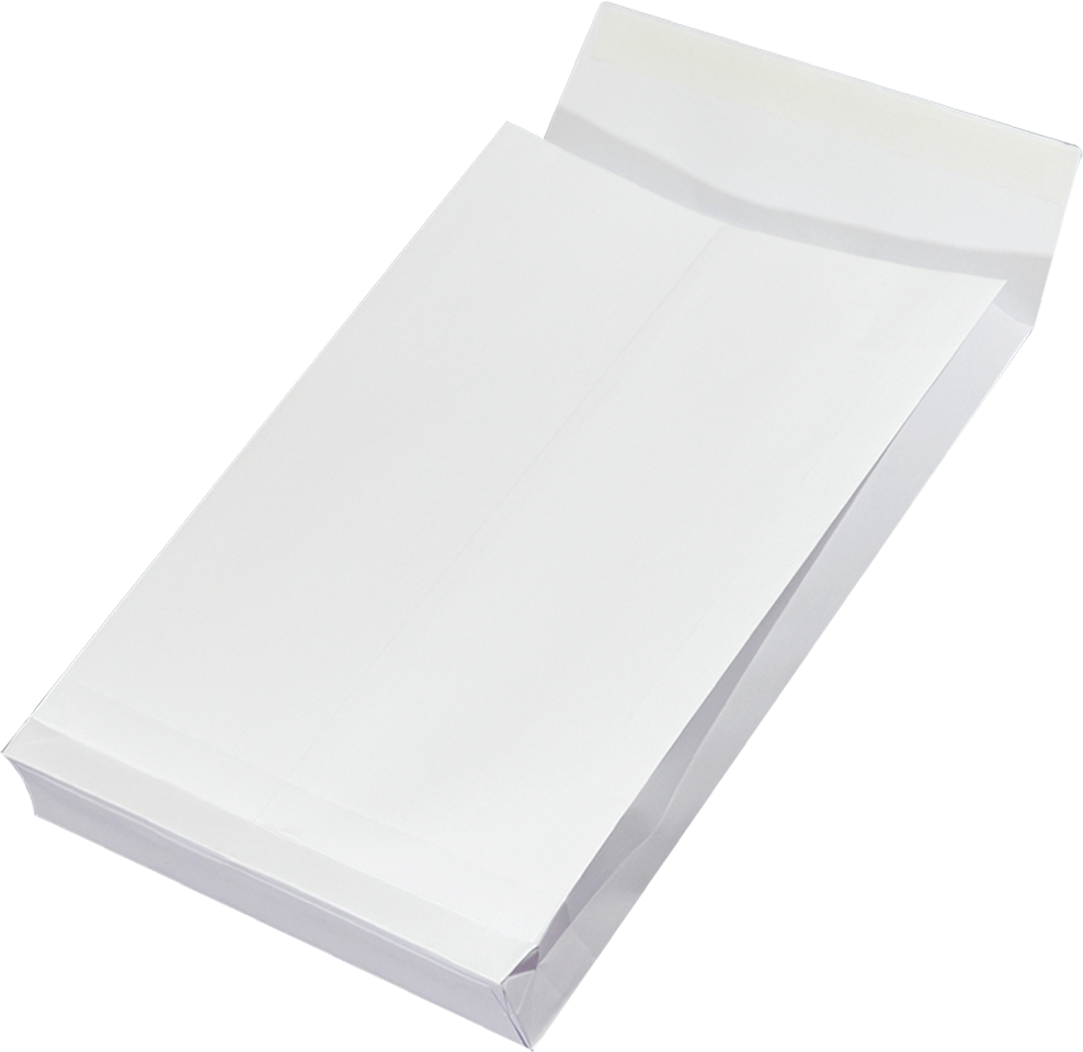 Koperta rozszerzana NC, C4, z paskiem HK, 25 sztuk, biały