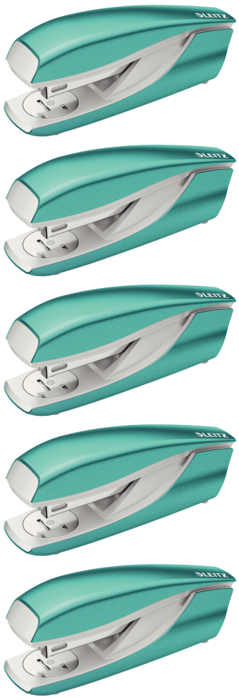 5x Zszywacz Leitz NeXXt Series, do 30 kartek, metaliczny turkusowy