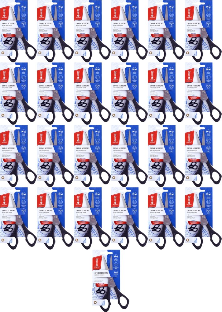 25x Nożyczki biurowe MemoBe, 13.75cm, czarny