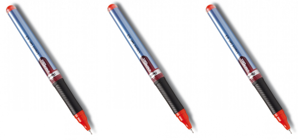 3x pióro kulkowe Pentel, BLN-15, 0.5mm, czerwony