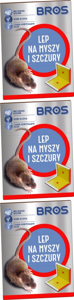 3x Lep na myszy i szczury Bros, 1 sztuka
