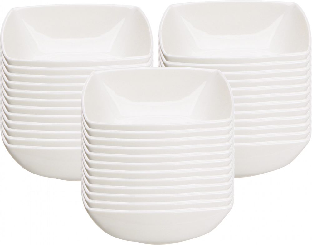 36x Talerz głęboki Altom Design Regular, 16.5cm, porcelana, kremowy