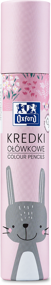 Kredki ołówkowe Oxford Kids, w tubie, 12 sztuk, mix kolorów