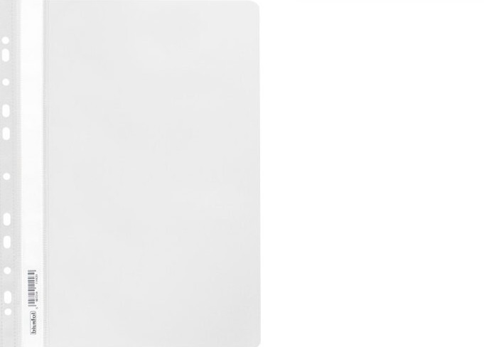 80x Skoroszyt plastikowy oczkowy Biurfol, miękki, A4, biały
