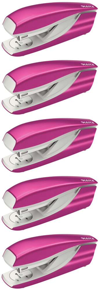 5x Zszywacz Leitz NeXXt Series, do 30 kartek, metaliczny różowy