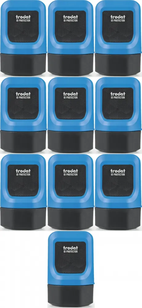 10x Rolka do zabezpieczania danych osobowych Trodat ID Protector IRF-25/IDP, obudowa niebieska, wkład czarny