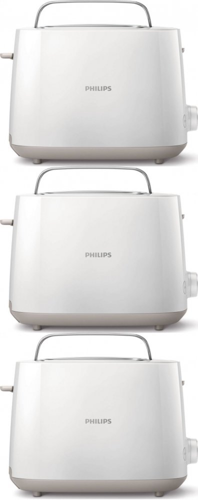 3x Toster Philips Daily Collection HD2581/00, biały