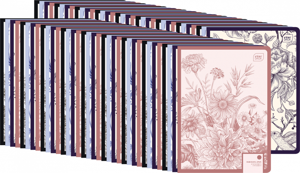 120x Zeszyt w linie Interdruk UV Girls, A5, 60 kartek, mix wzorów