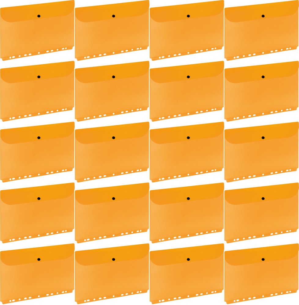 20x Teczka kopertowa Grand ZP045A, A4, na zatrzask, europerforacja, pomarańczowy