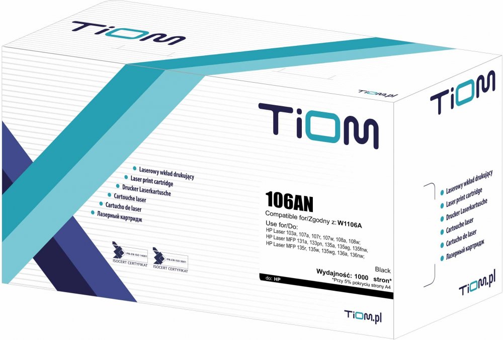 Toner Tiom Ti-LH1106AN (HP 106AN, W1106A), 1000 stron, black (czarny)
