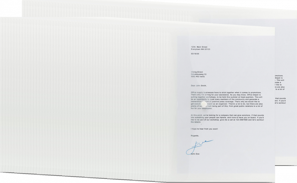 100x Teczka kopertowa Viking, A4, na zatrzask, 1 sztuka przezroczysty