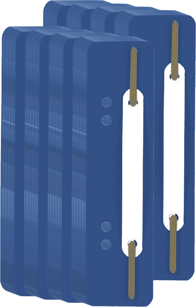 8x Wąsy skoroszytowe spinające dokumenty Durable, 25 sztuk, granatowy