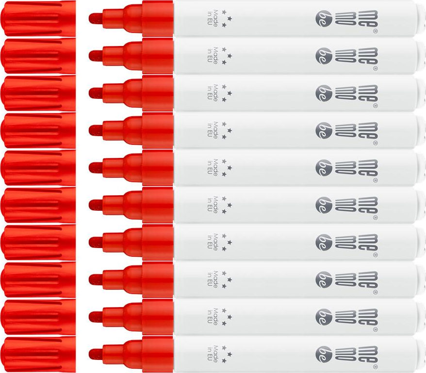 10x Marker olejowy MemoBe MM301, okrągła, 2-4mm, czerwony