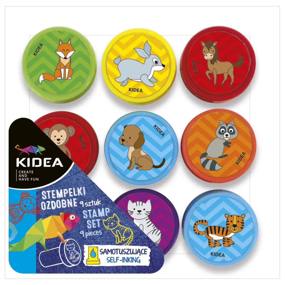 Stempelki dla dzieci Kidea, 9 sztuk, mix kolorów
