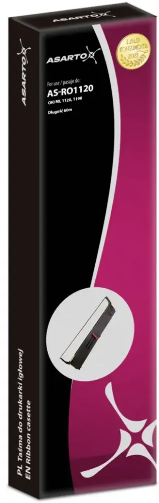 Kaseta barwiąca Asarto AS-RO1120 (43571802), 4mln znaków, black (czarny)