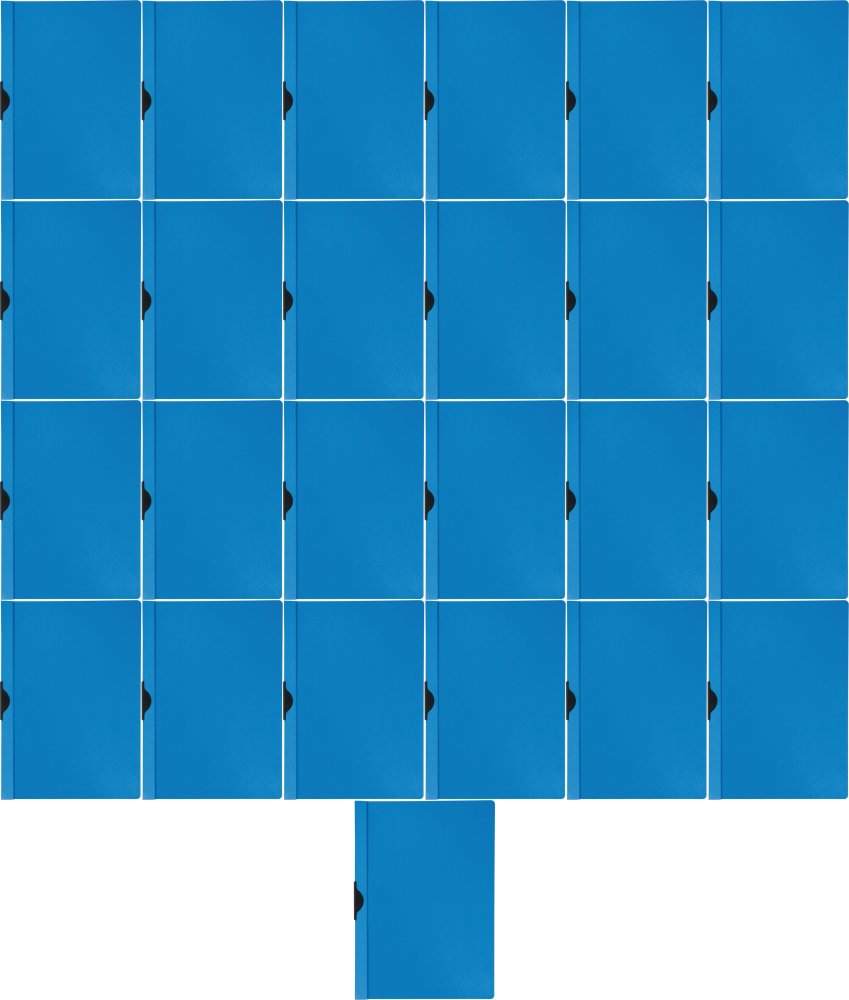 25x Skoroszyt plastikowy z klipsem Q-connect, A4, do 30 kartek, niebieski