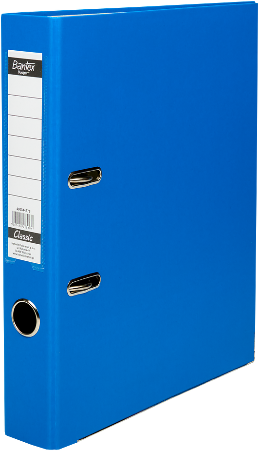 Segregator A4 Bantex Budget Classic, 50mm, do 350 kartek, niebieski