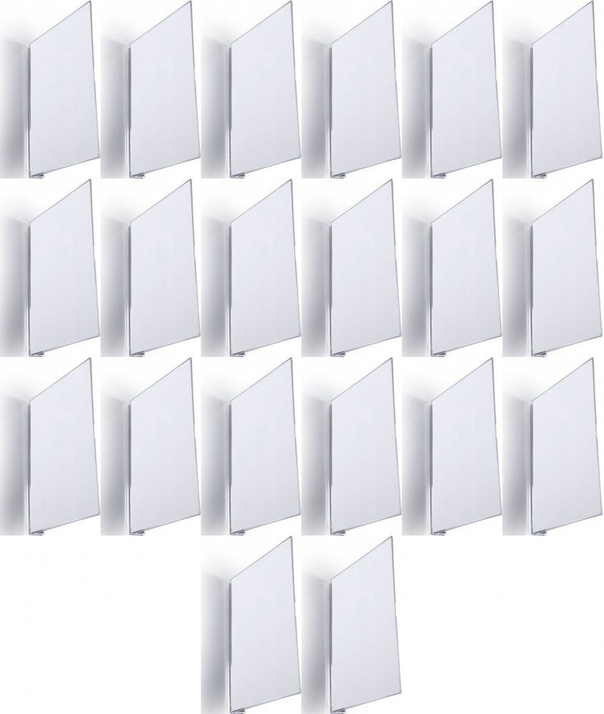 2x Szyld regałowy Durable, magnetyczny, A5, pionowy, 10 sztuk, transparentny