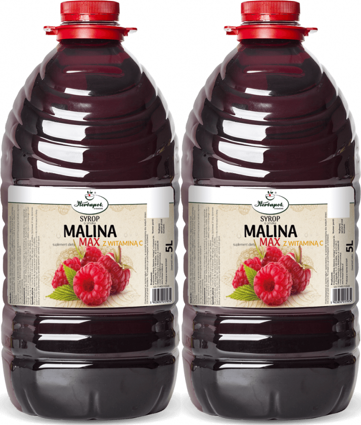 2x Syrop Herbapol w Krakowie, z witaminą C, malinowy, 5l