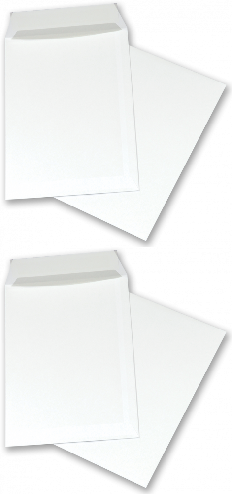 2x Koperta standardowa NC, B5, z paskiem HK, 500 sztuk, biały