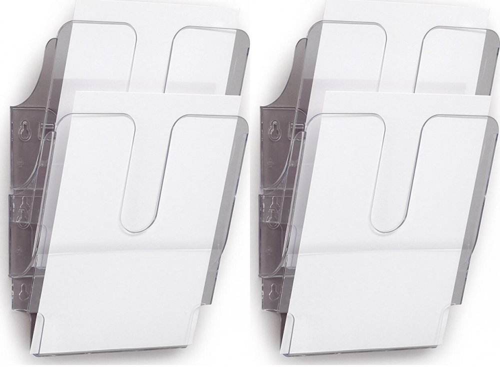 2x Pojemnik na dokumenty Durable Flexiplus, pionowy, A4, zestaw 2 sztuk, przezroczysty