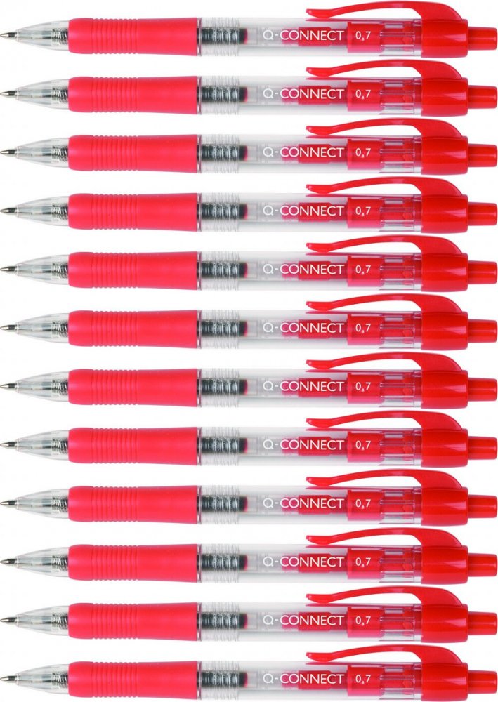 20x Długopis automatyczny Q-Connect, 1mm, czerwony
