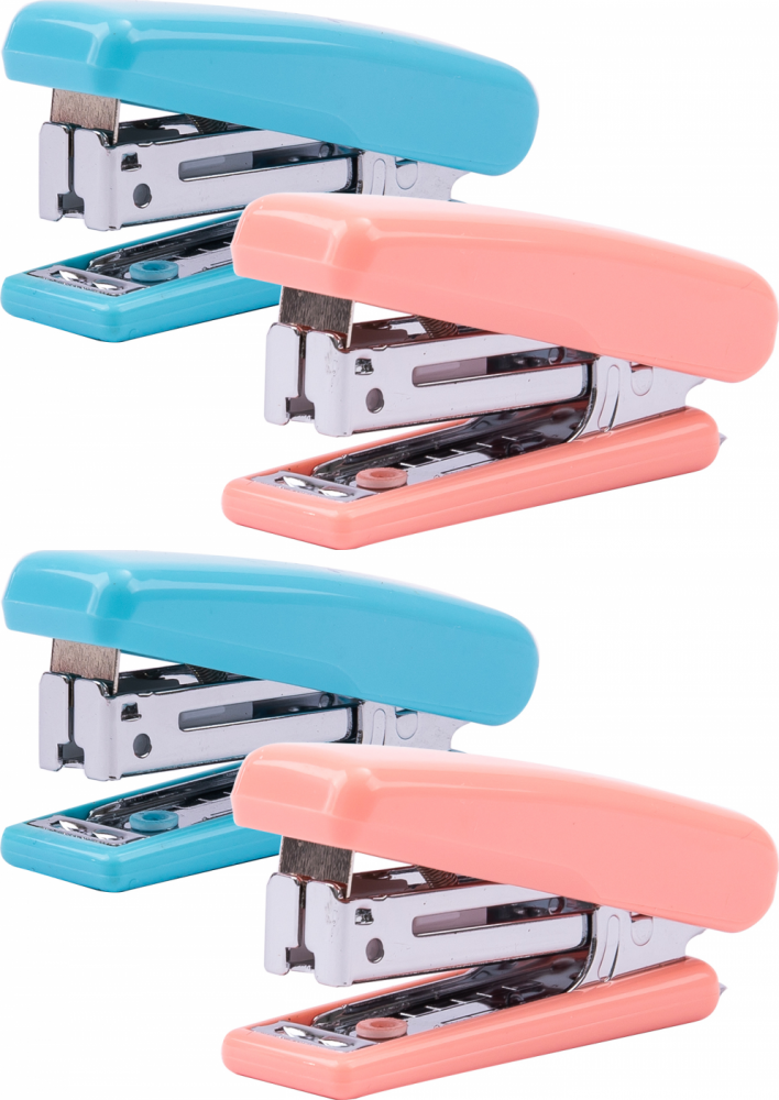 4x Zszywacz Deli Comiko, do 12 kartek, mix kolorów