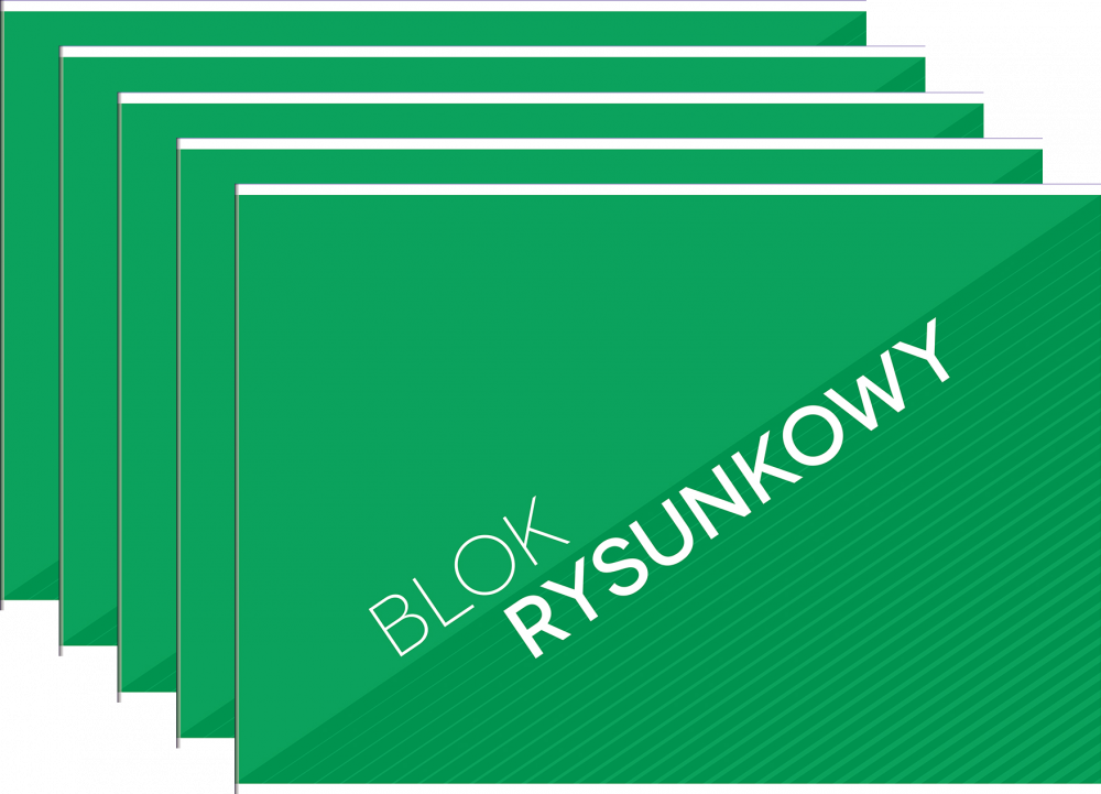 5x Blok rysunkowy Interdruk Economy, A3, 20 kartek, biały