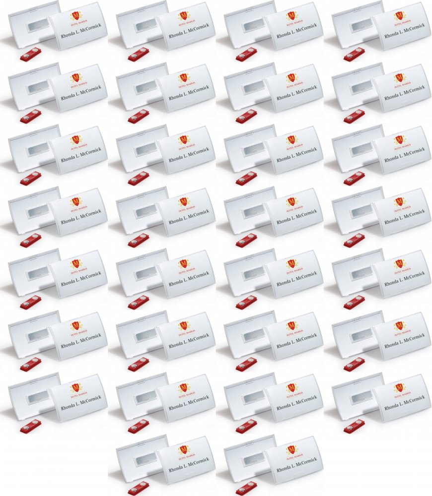 10x Identyfikator Durable Click Fold, z magnesem, 54x90mm, 10 sztuk