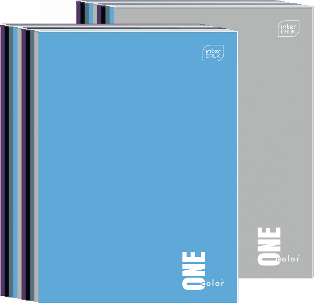 20x Notes Interdruk One Color, A7, 50 kartek, mix kolorów