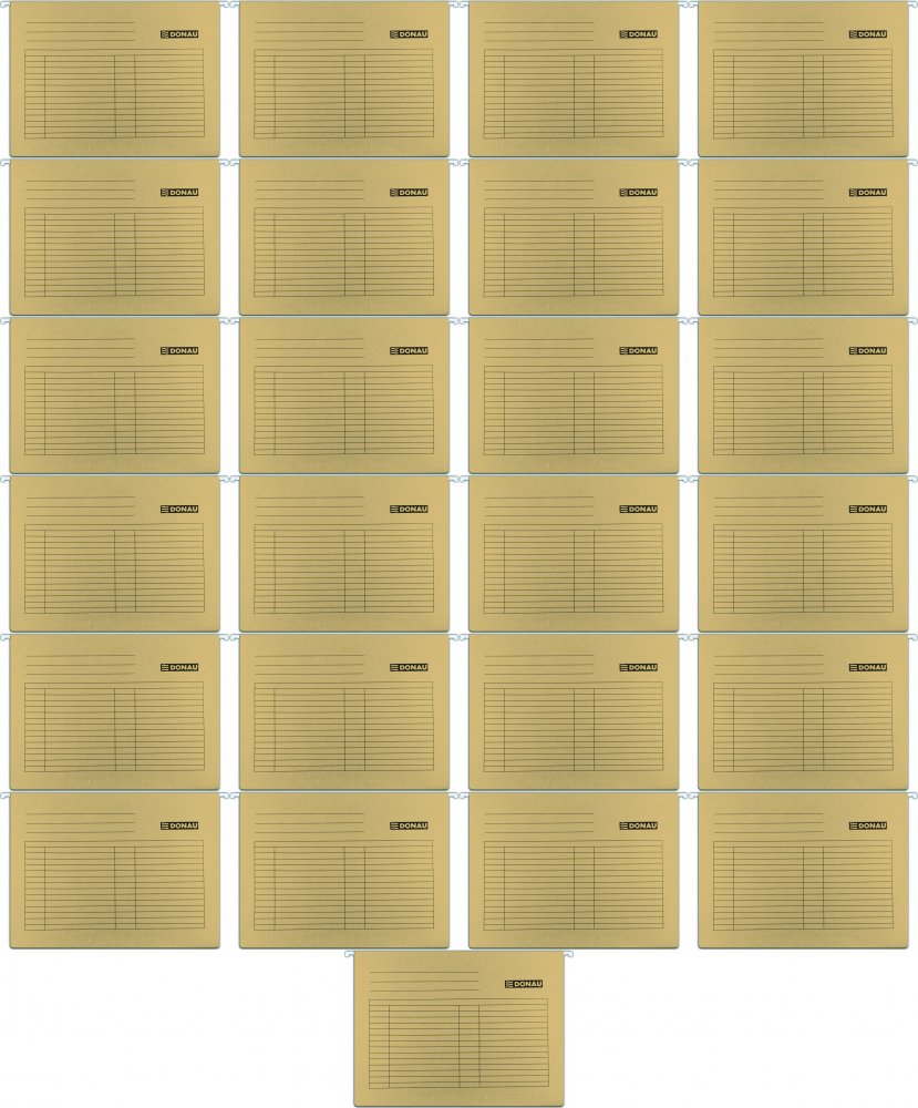 25x Teczka zawieszkowa Donau, A4, 230g/m2, brązowy