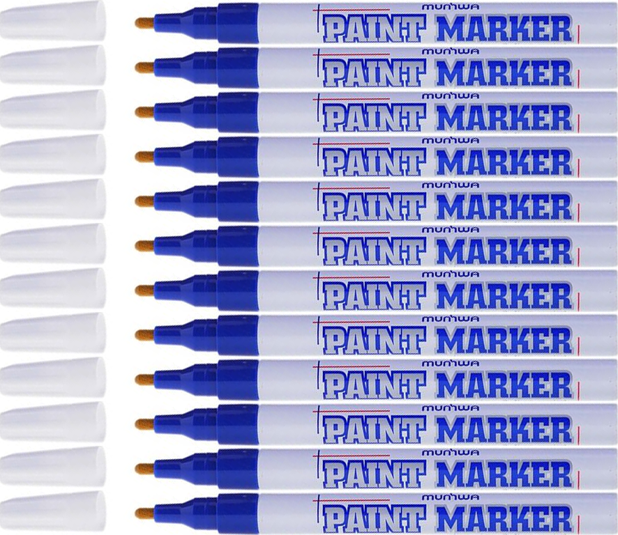 12x Marker olejowy MunHwa, okrągła, 4mm, niebieski