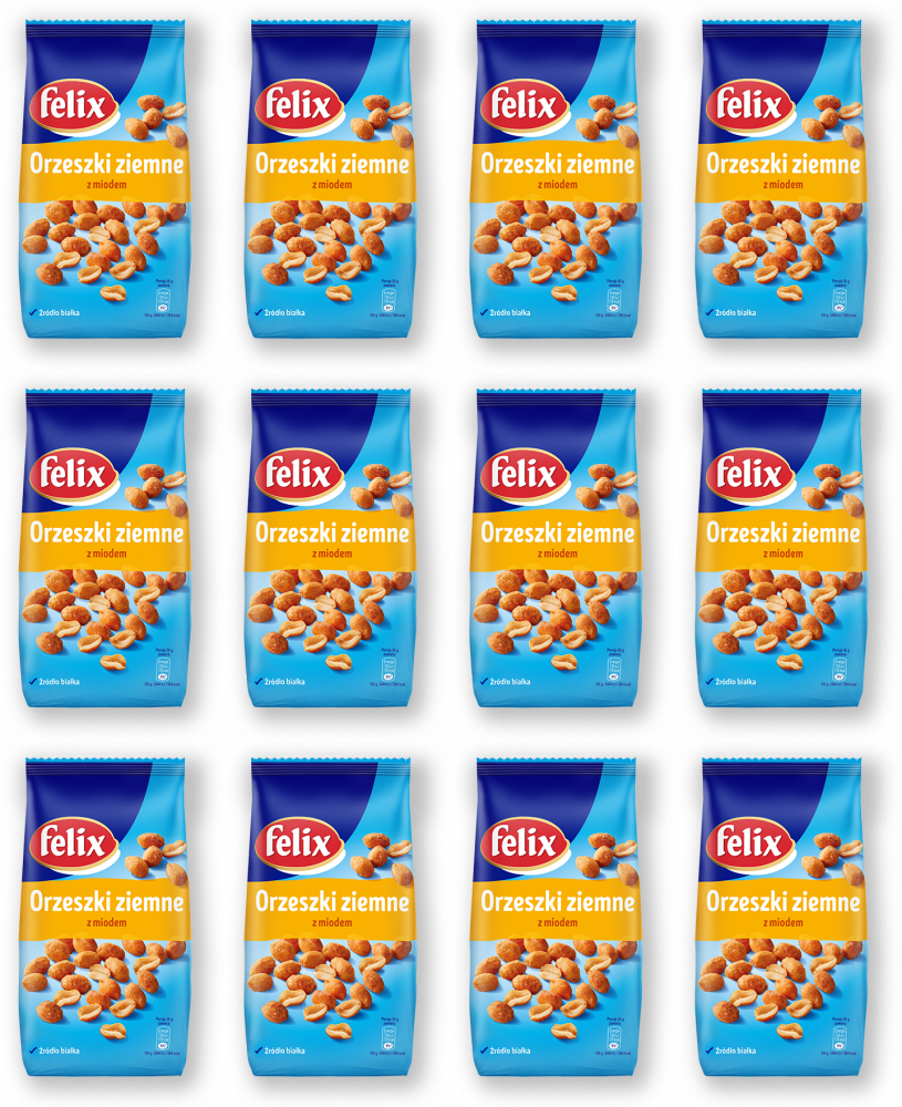 12x Orzechy ziemne Felix, z miodem, 240g