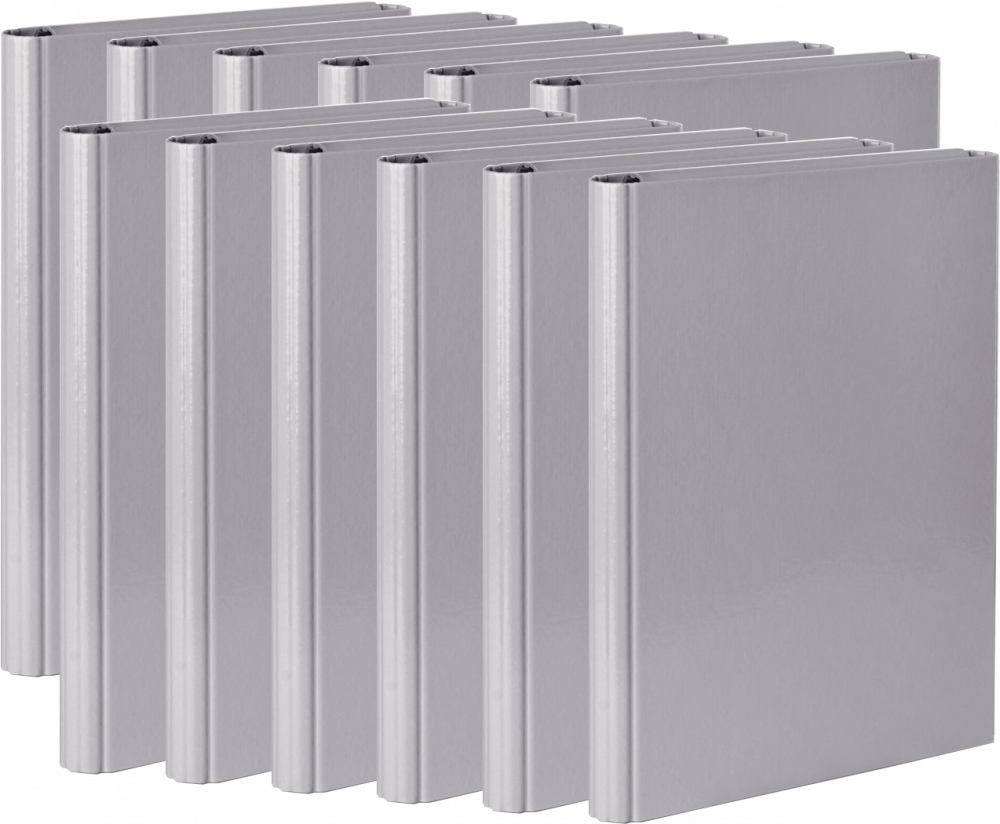 12x Teczka na rzep VauPe, skrzydłowa, A4, 40mm, szary