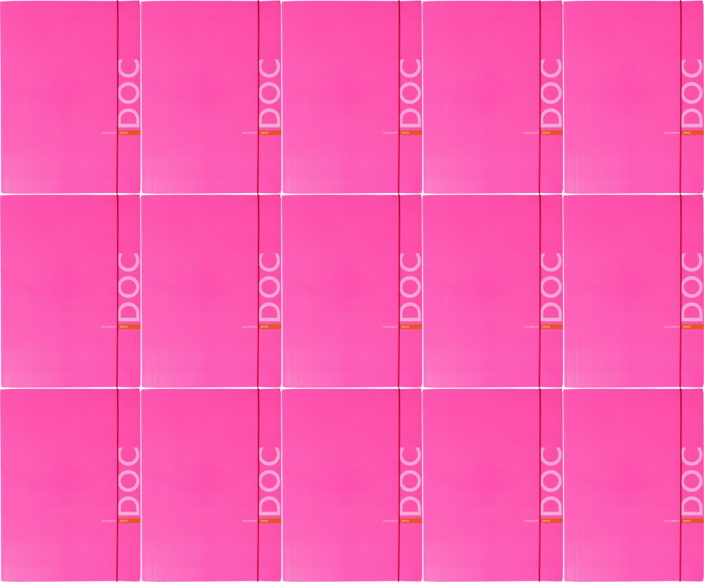 15x Teczka kartonowa z gumką Barbara Fluo, A4, 350g, różowy