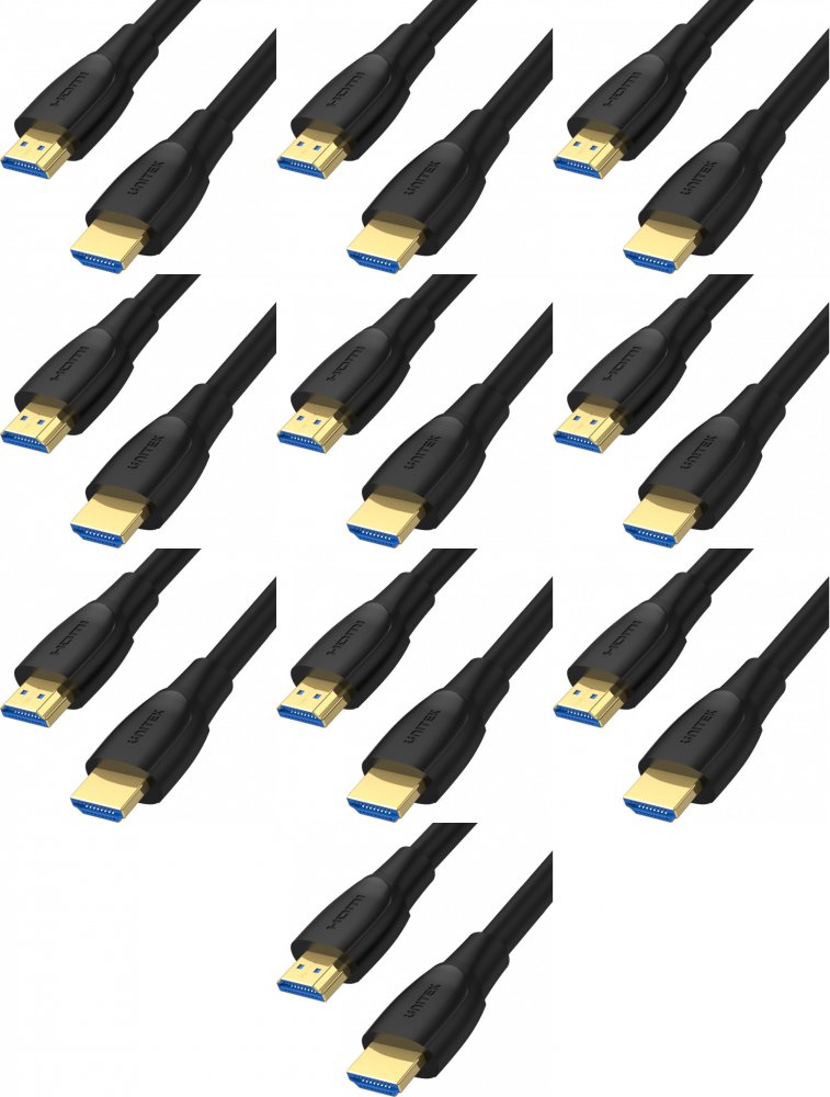 10x Kabel Unitek High Speed HDMI 2.0 4K C11041BK, 5m, czarny