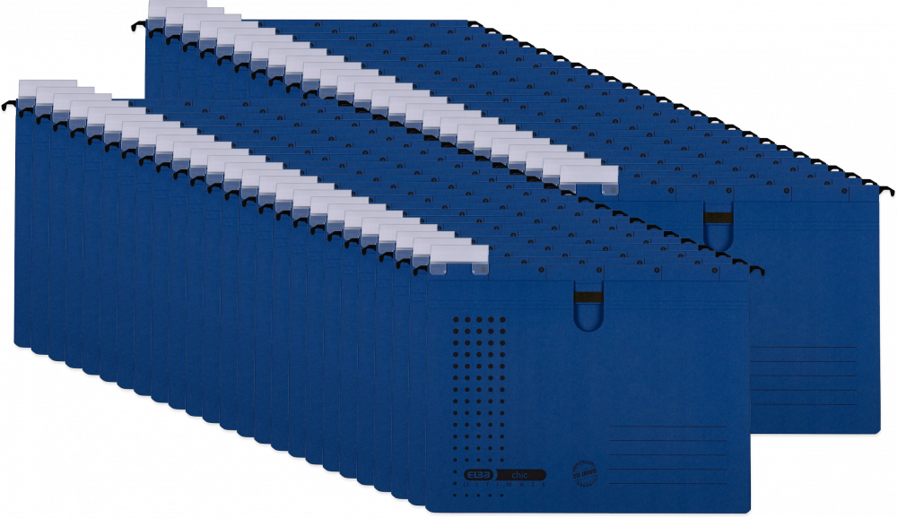 50x Skoroszyt zawieszany Elba Chic Ultimate, A4, 245x318mm, 230g/m2, granatowy