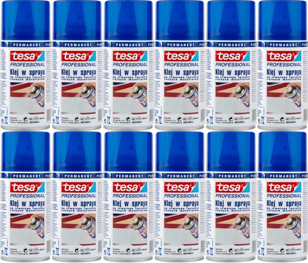 12x Klej Tesa Professional, w sprayu, 300ml