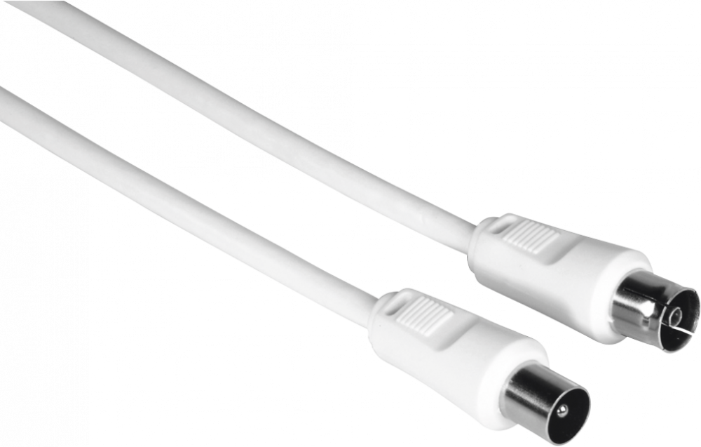Kabel antenowy Hama, 75dB, 10m, biały