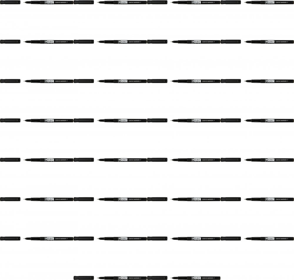48x Foliopis D.Rect, okrągła, 0.7 mm, czarny