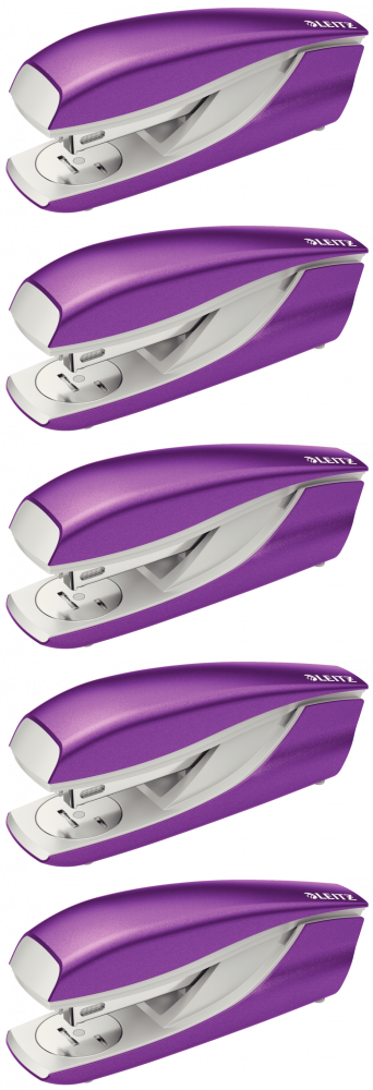 5x Zszywacz Leitz NeXXt Series, do 30 kartek, metaliczny fioletowy