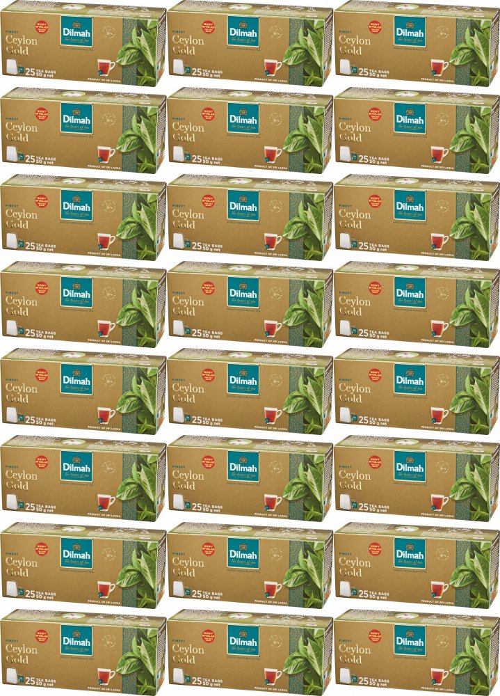 24x Herbata czarna w torebkach Dilmah Ceylon Gold, 25 sztuk x 2g