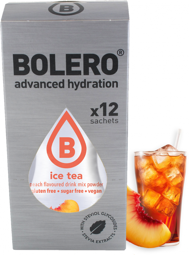 Napój w proszku Bolero Box Ice Tea Peach, brzoskwiniowy, 12 sztuk x 3g