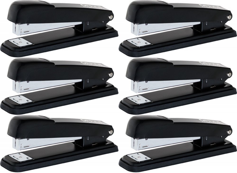 6x Zszywacz Office Products, do 40 kartek, czarny