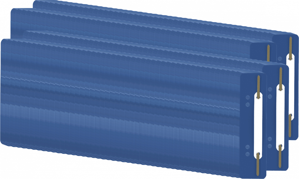 200x Wąsy skoroszytowe spinające dokumenty Durable, 25 sztuk, granatowy